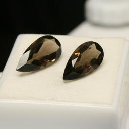 Smokey Quartz Matched Pair 7.74 cts