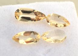 2.85 Carat Parcel of Fancy Pear Cut Citrines