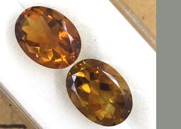 Matched Set of Gold Citrine 5.640 ct