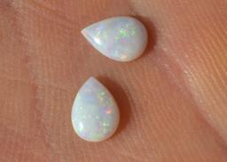 0.72 Carat Matched Pair of Fine Australian Opals