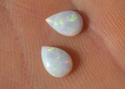 0.72 Carat Matched Pair of Fine Australian Opals