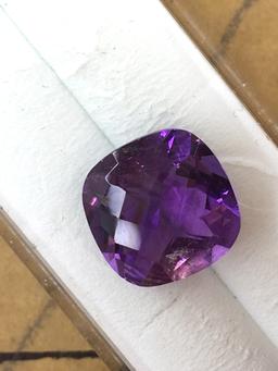 Amethyst Cushion Cut 5.89 ct