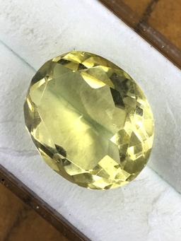 Lemon Citrine Oval 11.19 ct