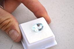 6.64 Carat Fantastic Oval Cut Sky Blue Topaz