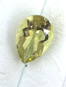 Amazing Lemon Citrine Pear cut 2.87 ct