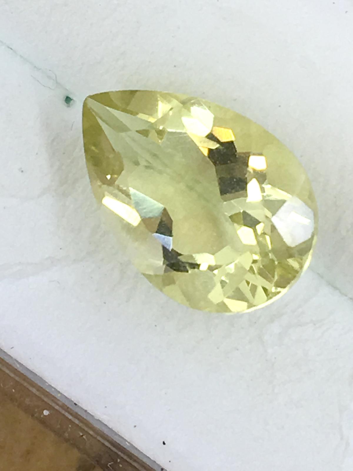 Amazing Lemon Citrine Pear cut 2.87 ct