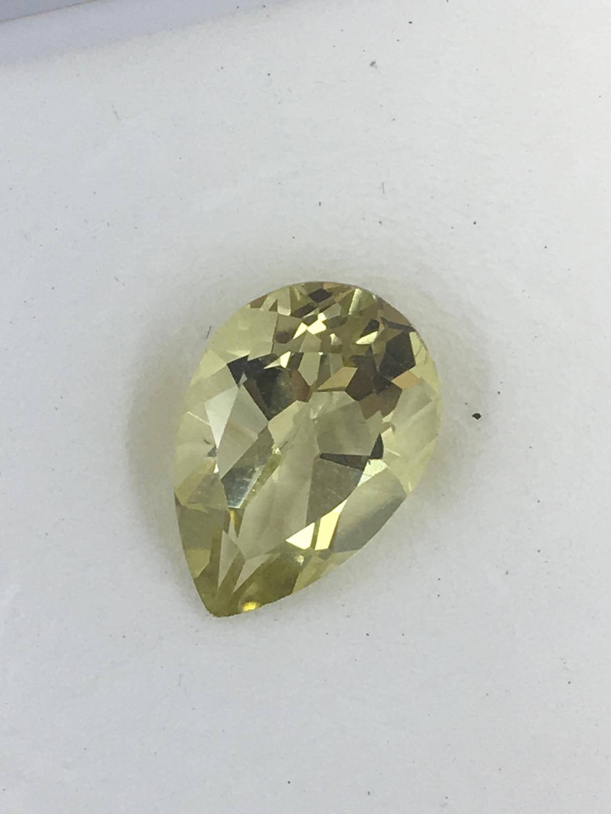 Amazing Lemon Citrine Pear cut 2.78 ct