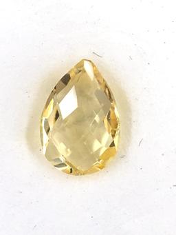 Citrine Teardrop Checkerboard Cut 1.94 ct