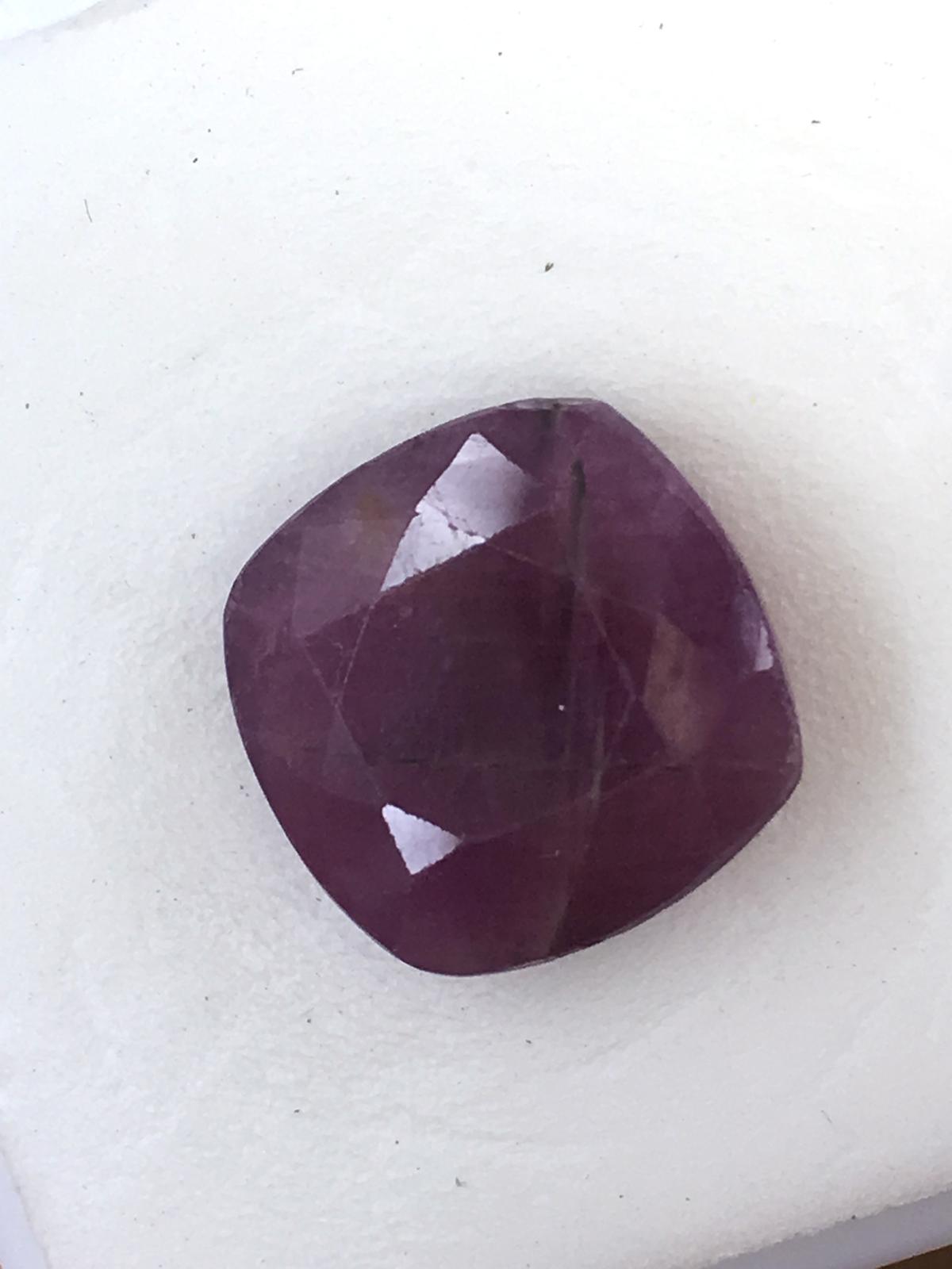 Unheated Natural Ruby Cushion Cut 9.22 ct