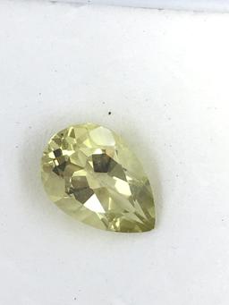 Amazing Lemon Citrine Pear cut 3.06 ct