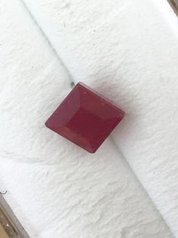 Ruby Princess Cut 1.52 ct