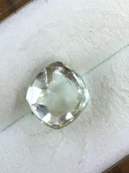 Green Amethyst Cushion Cut 1.37  cts