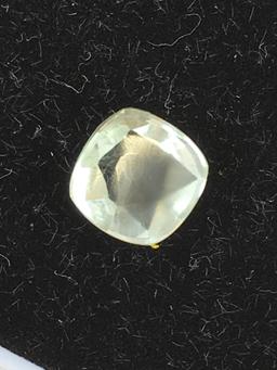 Green Amethyst Cushion Cut 1.37  cts