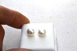 6.73 Carat Matched Pair of Fine Pearls