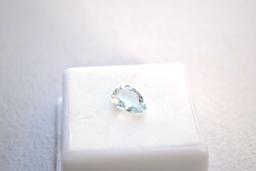 1.55 Carat Great Pear Cut Aquamarine