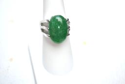 Green Jasper Ring -- 9.27 Grams