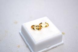 3.22 Carat Fine Matched Pair of Marquise Cut Citrines