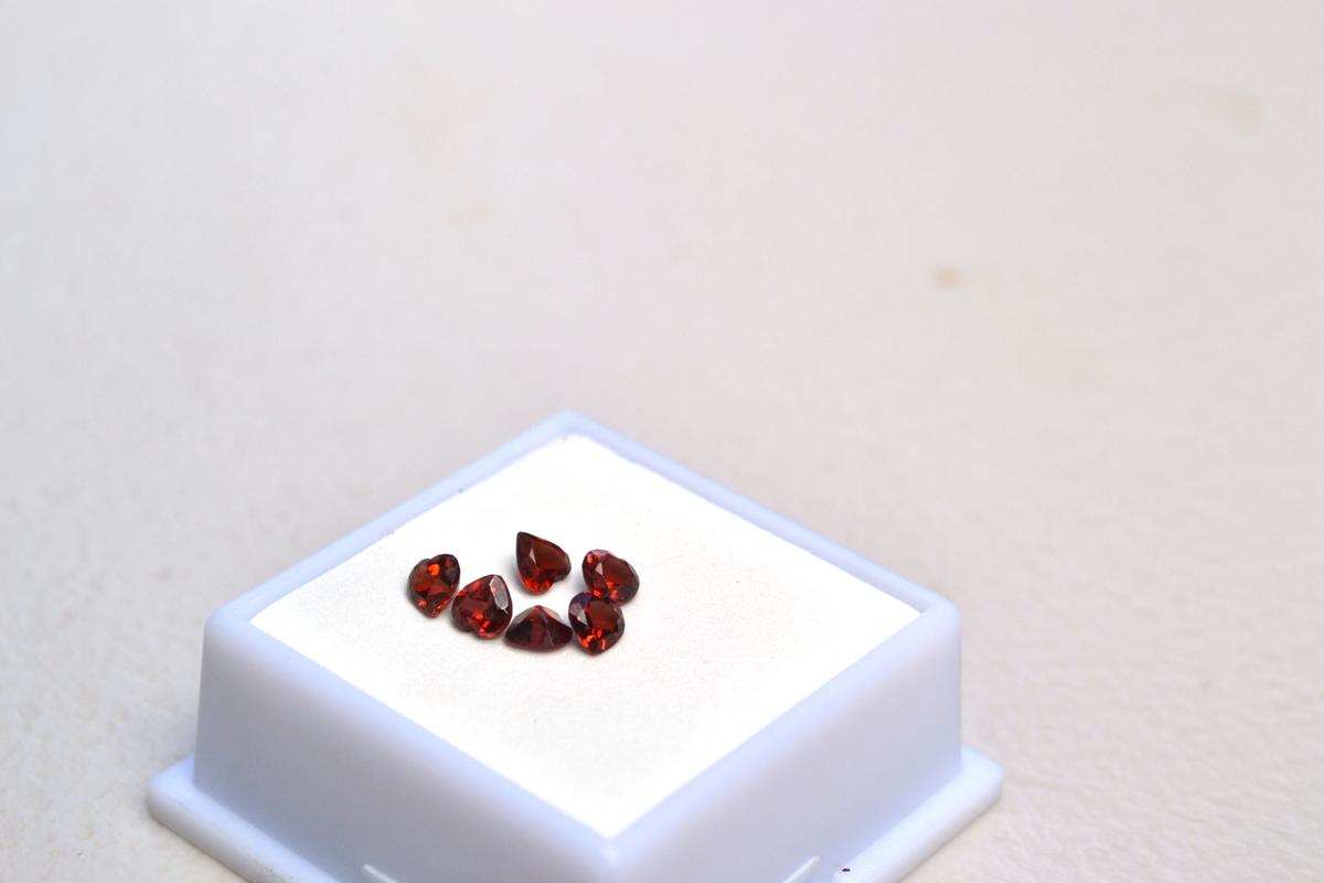 1.85 Carat Gorgeous Matched Parcel of Heart Shaped Garnets