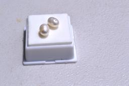 7.34 Carat Matched Pair of Fine White Pearls