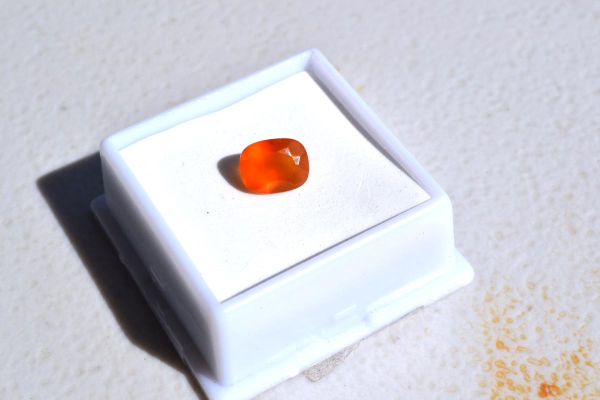 1.70 Carat Cushion Cut Fine Carnelian