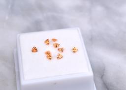 1.12 Carat Fantastic Matched Set of Spessartite Garnets