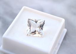 10.05 Carat Princess Cut White Topaz