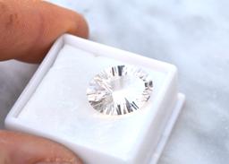 10.09 Carat Oval Millennium Cut Crystal Quartz