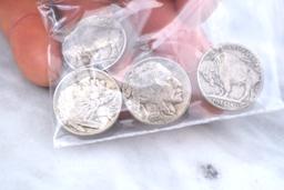 Lot of 4 Buffalo Nickels -- Higher Grade, Full Date