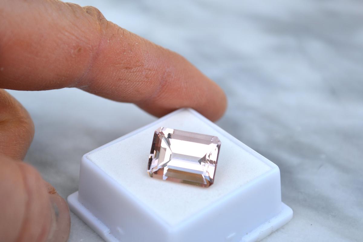 11.43 Carat Octagon Cut Morganite