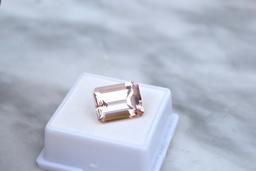 11.43 Carat Octagon Cut Morganite