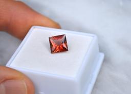 2.03 Carat Princess Cut Oregon Sunstone