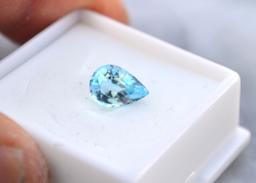 2.35 Carat Pear Cut Sky Blue Topaz