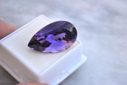 34.19 Carat Old Stock Pear Cut Amethyst