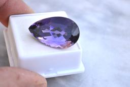 34.19 Carat Old Stock Pear Cut Amethyst