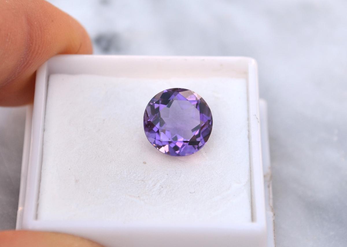 3.75 Carat Round Cut Amethyst