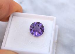 3.75 Carat Round Cut Amethyst