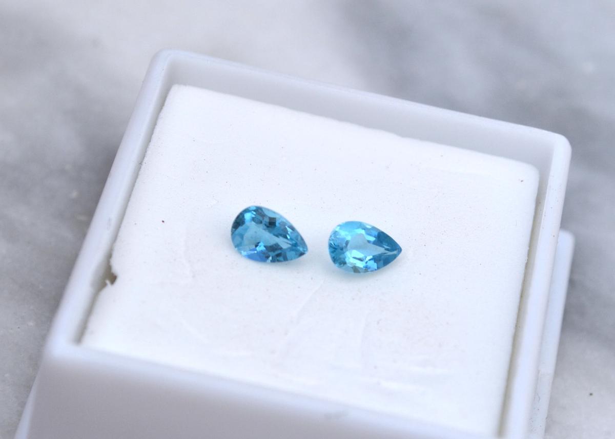 1.00 Carat Matched Pair of Topaz