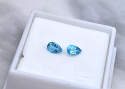 1.00 Carat Matched Pair of Topaz