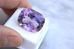 40.36 Carat Fancy Flower Cut Amethyst