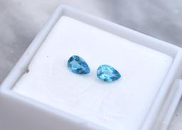 1.00 Carat Matched Pair of Topaz