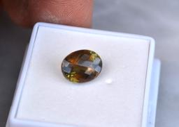4.30 Carat Amazing Oval Checkerboard Cut Andalusite