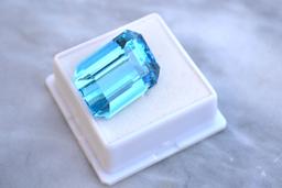 47.87 Carat Octagon Cut Swiss Blue Topaz