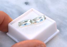 4.93 Carat Matched Pair of Fantastic Green Amethyst