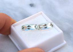 4.93 Carat Matched Pair of Fantastic Green Amethyst