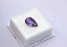 4.66 Carat Fancy Pear Cut Amethyst