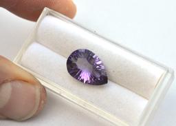 6.65 Carat Fantastic Fancy Pear Cut Amethyst