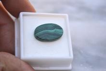 15.38 Carat Oval Malachite Cabochon