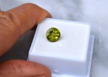 3.08 Carat Fine Round Cut Peridot