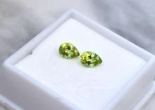 1.43 Carat Matched Pair of Peridots