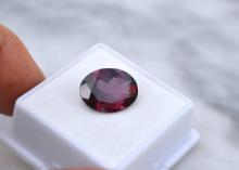 9.65 Carat Oval Cut Rhodolite Garnet